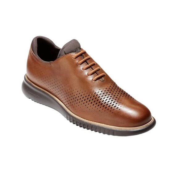 Cole Haan Men\'s 2.Zerogrand Laser Wingtip Oxford, British tan/Java